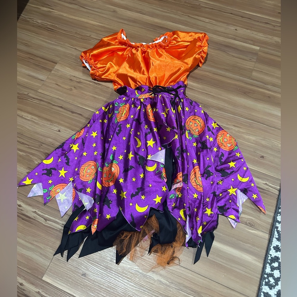 Rubie's Halloween Classic Witch Costume Orange and Purple Size Medium